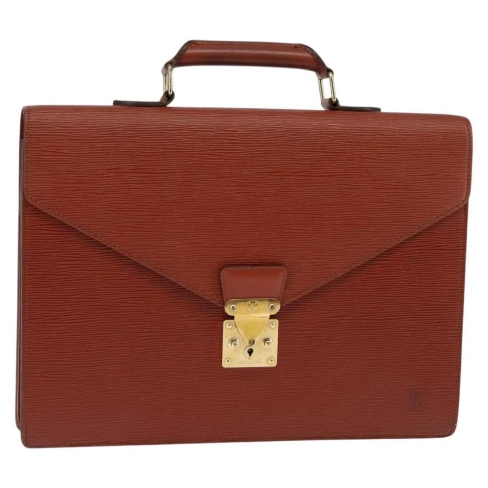 LOUIS VUITTON Epi Serviette Conseiller Briefcase Brown M54423 LV Auth ep10946